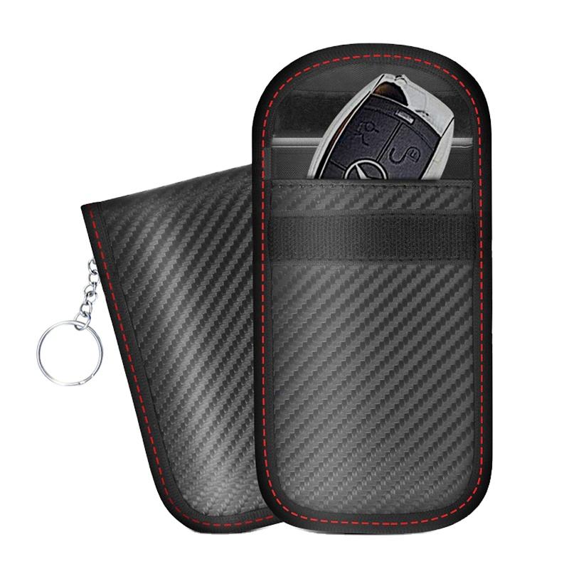 Carbon Fiber Car Key Pouch RFID Signal Blocking Bag - Anti-Theft Faraday Box Pouch | Shenzhen Toptag